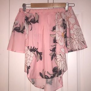 Floral off the shoulder top